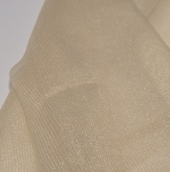 Maeve Anthropologie/Elegant Cream Sheer Sleeve Top/Size Medium - Picture 8 of 9